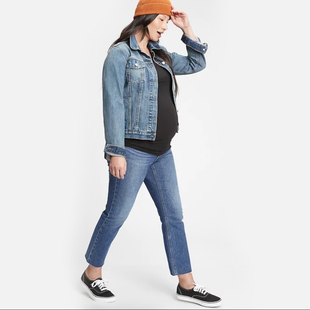 Maternity true waistband cheeky straight jeans